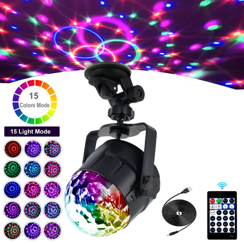 YOUXIU Stage Light with Remote Control, Mini Disco Ball Stage Light